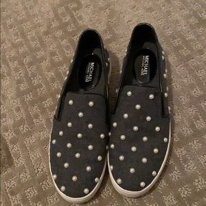 Michael Kors slip on shoes dark gray